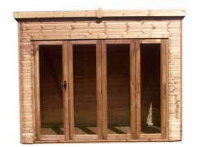 Pent Summerhouse with folding doors
